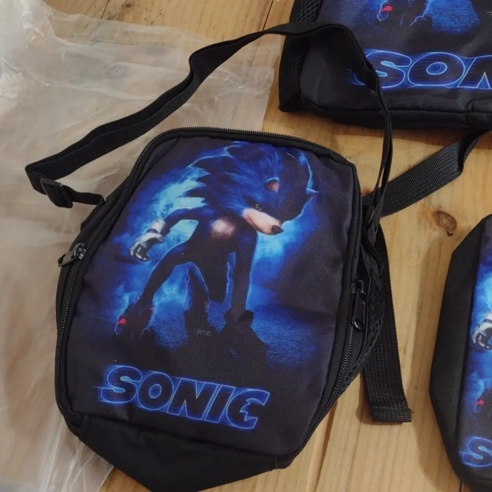 Sonic the Hedgehog Backpacks 3 in 1 Casual Daypack Set Durable Knapsack NWT